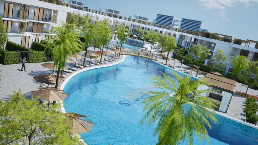 004 Ground Building 6 side pool + 48 m2 private garden